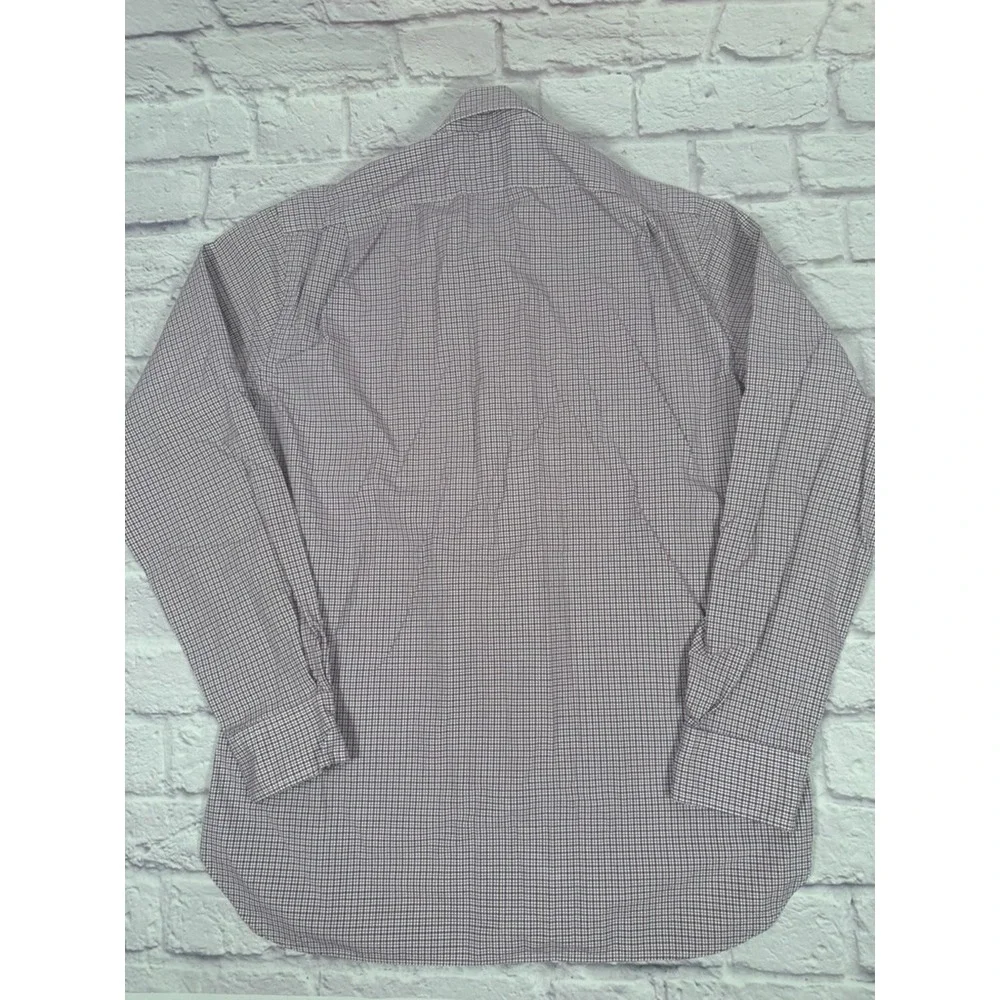 Polo Ralph Lauren Shirt Mens 16-41 Purple‎ Check Long Sleeve Button Up Cotton - Picture 7 of 10